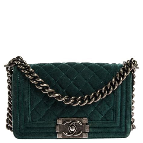 chanel bag dark green|Chanel 22 small.